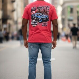 NASCAR, T-shirt, light red color, 3XL.